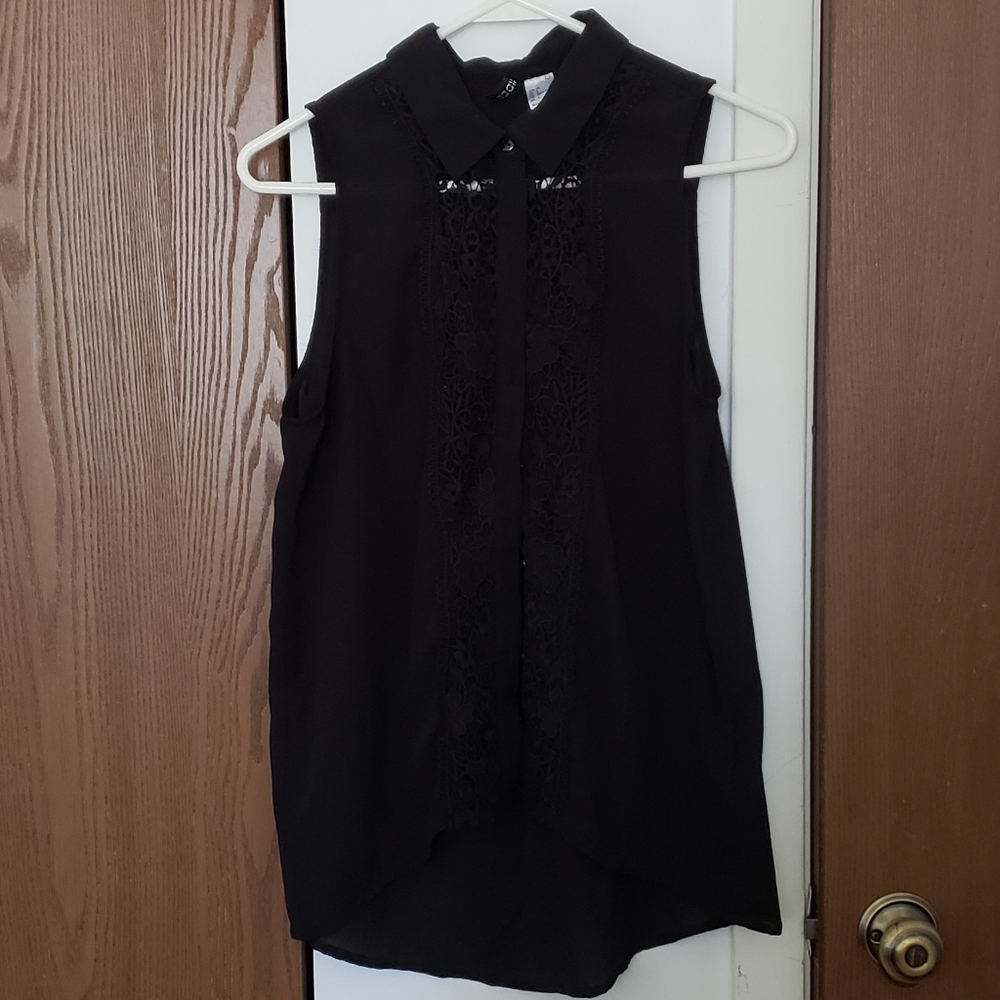 H&M Collared Button-Up Tank Sz 6